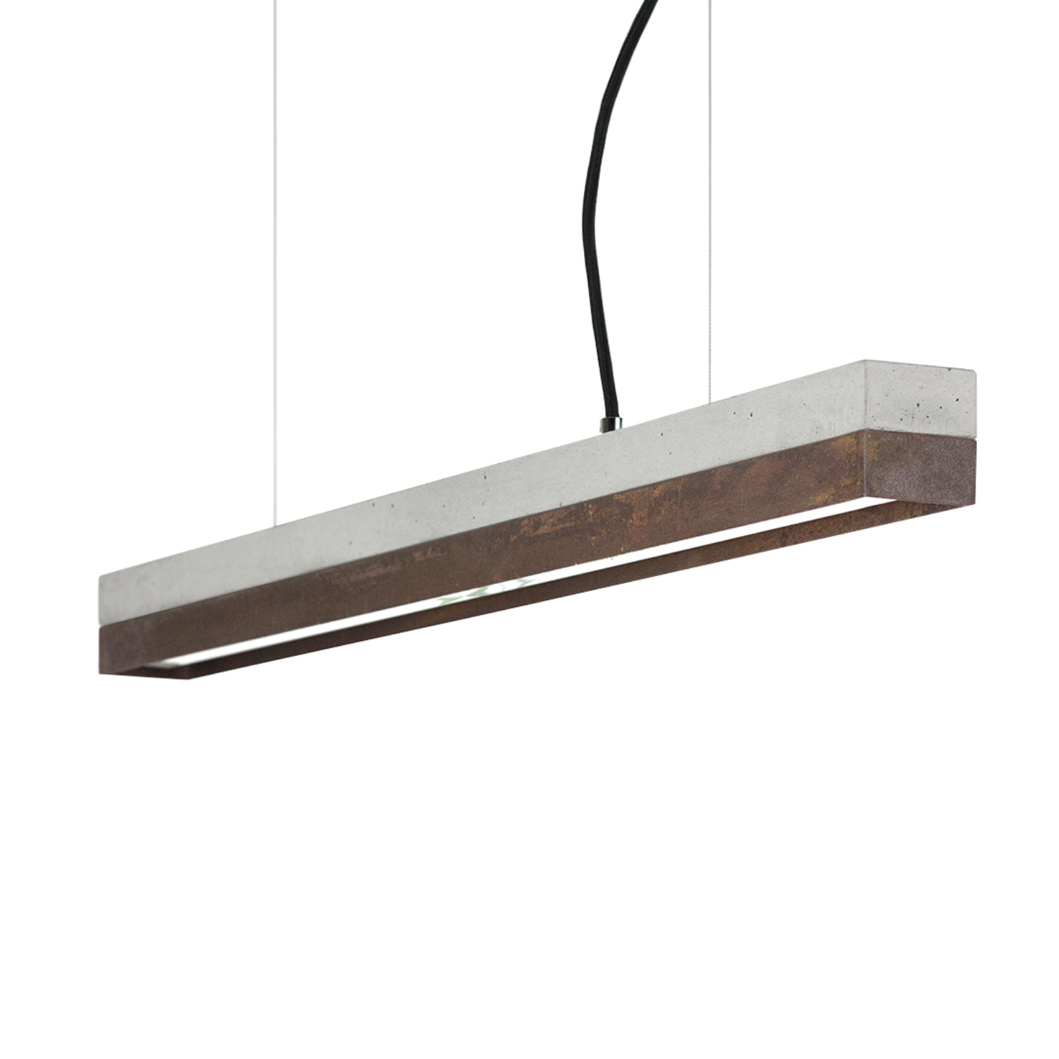 CONCRETE & CORTEN STEEL - Pendant Light - Luminesy