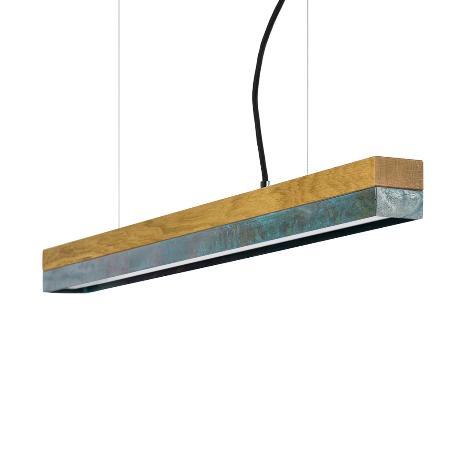 OAK & OXIDISED COPPER - Pendant Light - Luminesy